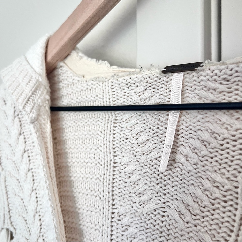 RARE • Free People Corset Lace-Up Oversized Sweater • - Picture 9 of 10